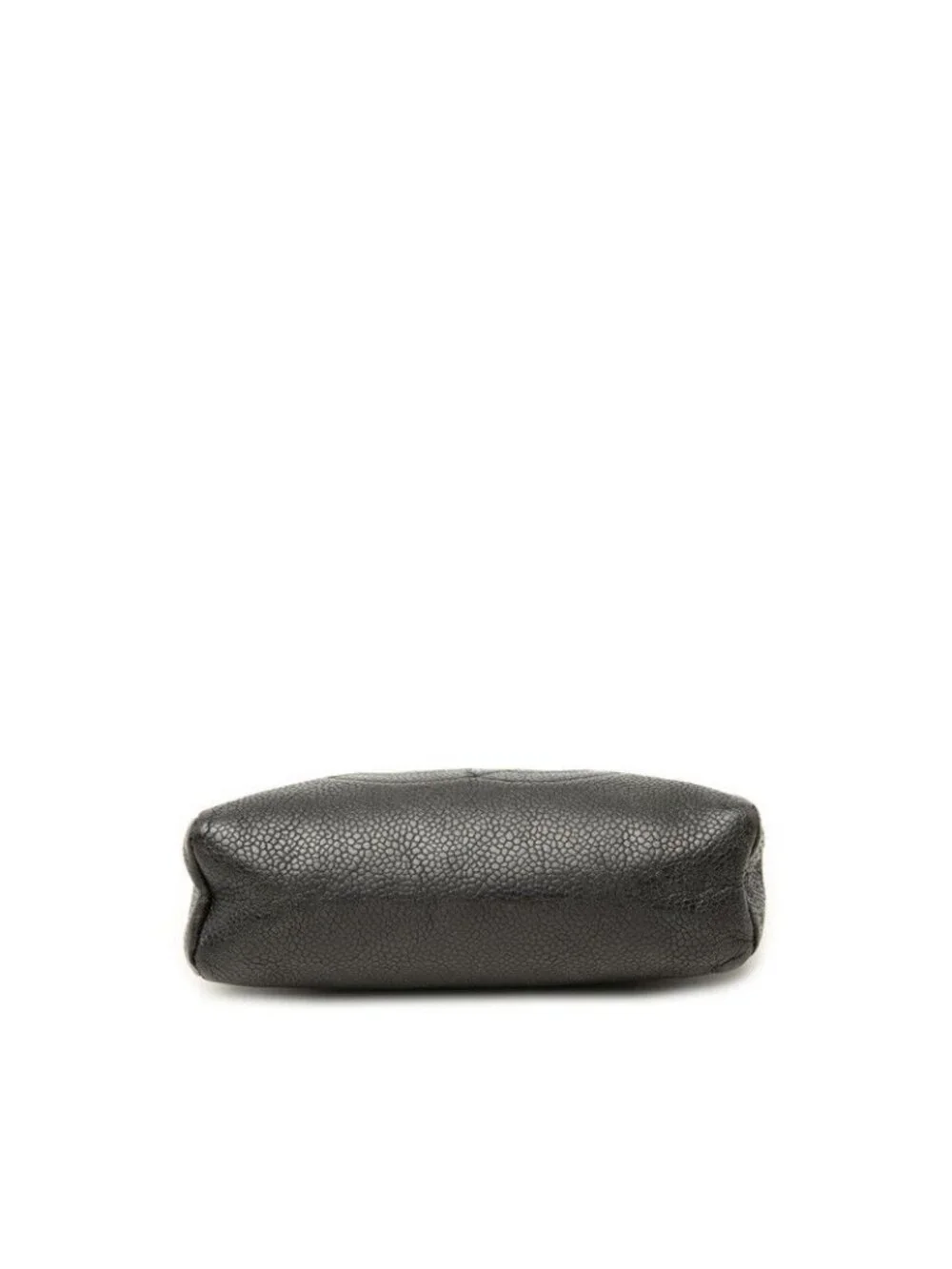 Chanel CC Logo Pouch Case Black Caviar Leather
